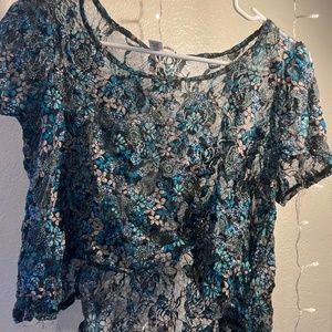Sheer Flowery Top